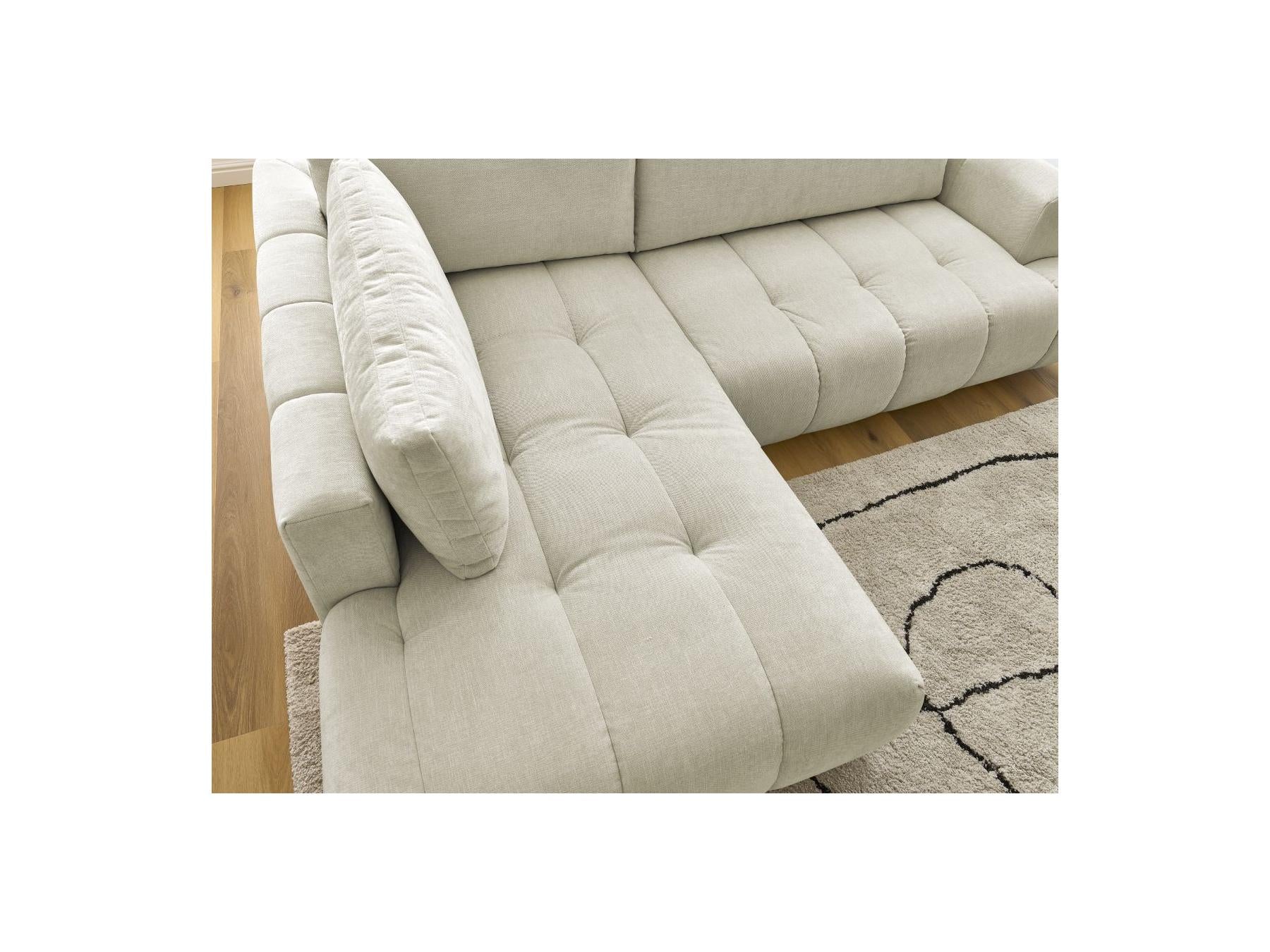 Fuji - Canapé D'Angle L Convertible - Tissu Lisse - Angle Gauche