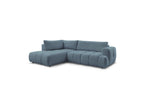 Fuji - Canapé D'Angle L Convertible - Tissu Lisse - Angle Gauche