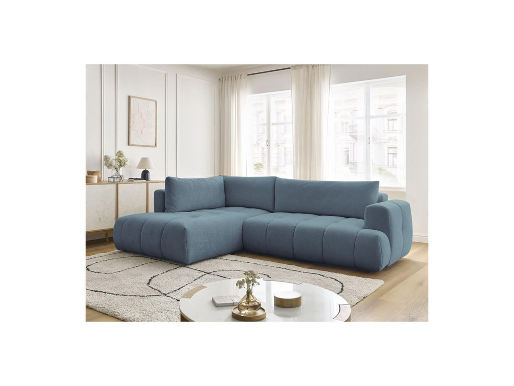 Fuji - Canapé D'Angle L Convertible - Tissu Lisse - Angle Gauche