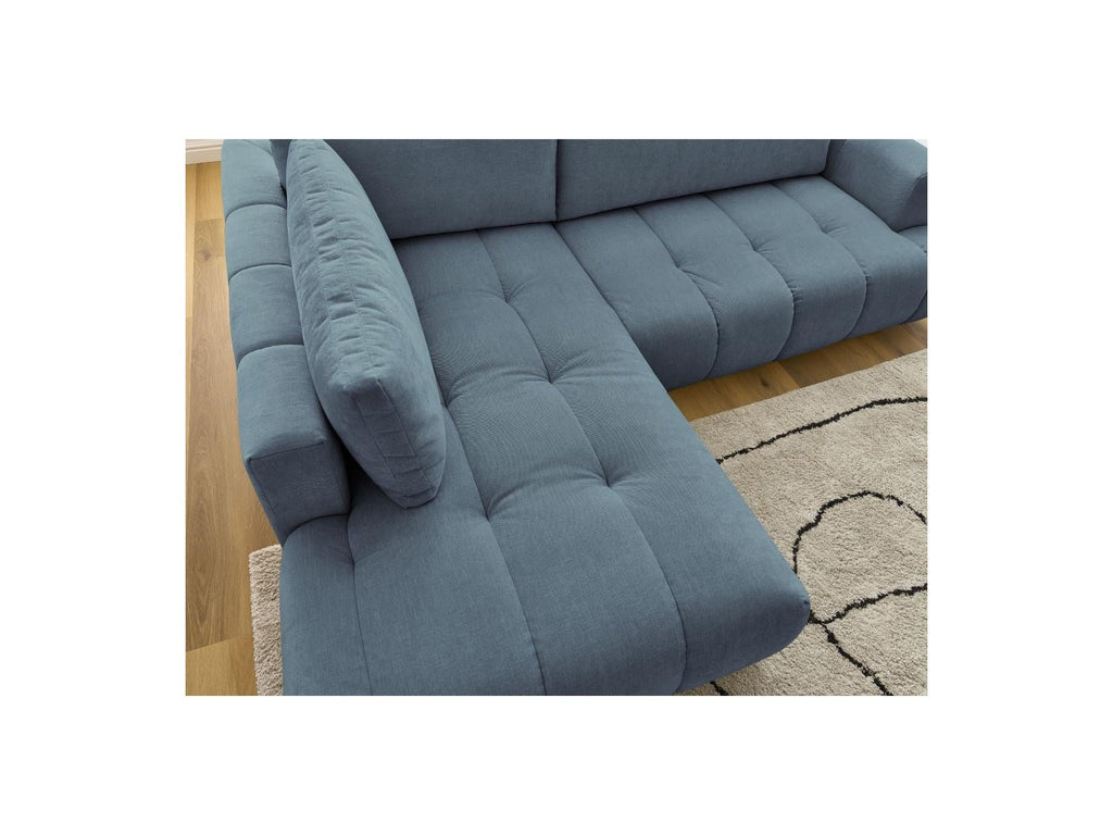 Fuji - Canapé D'Angle L Convertible - Tissu Lisse - Angle Gauche