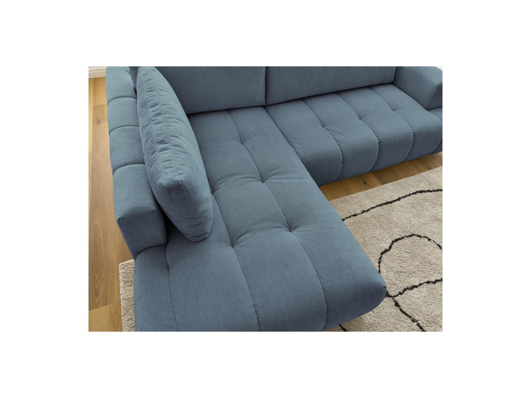 Fuji - Canapé D'Angle L Convertible - Tissu Lisse - Angle Gauche