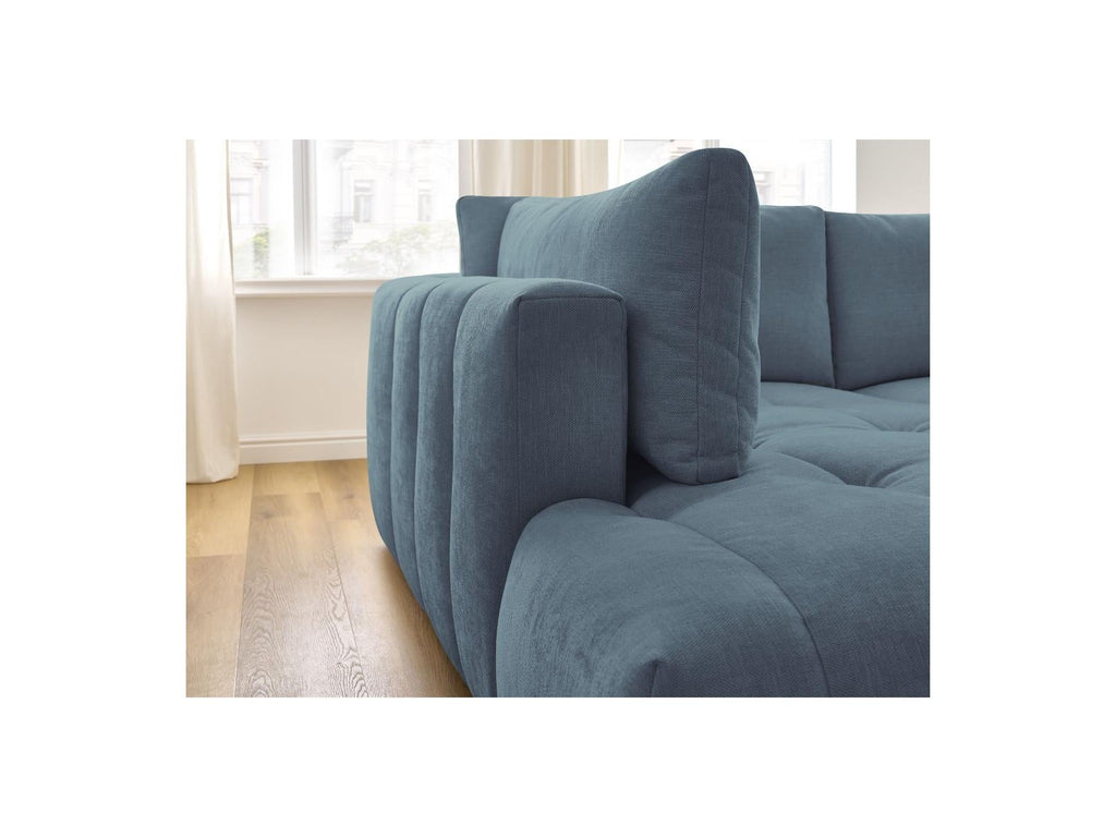 Fuji - Canapé D'Angle L Convertible - Tissu Lisse - Angle Gauche