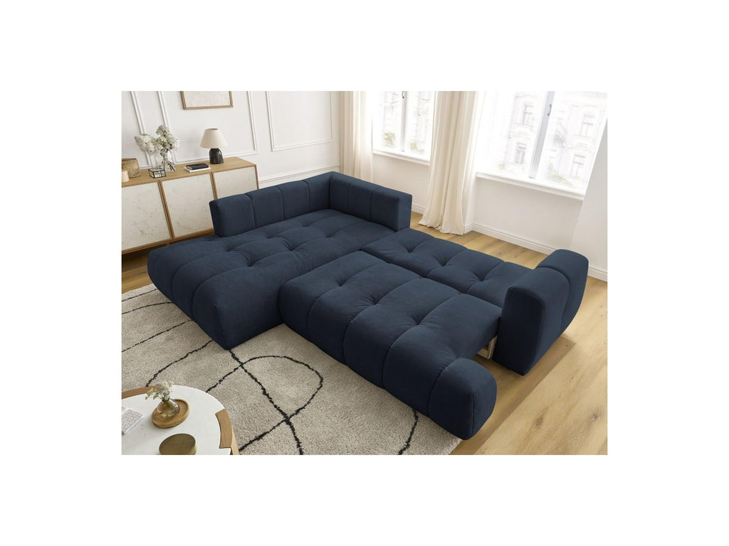 Fuji - Canapé D'Angle L Convertible - Tissu Lisse - Angle Gauche