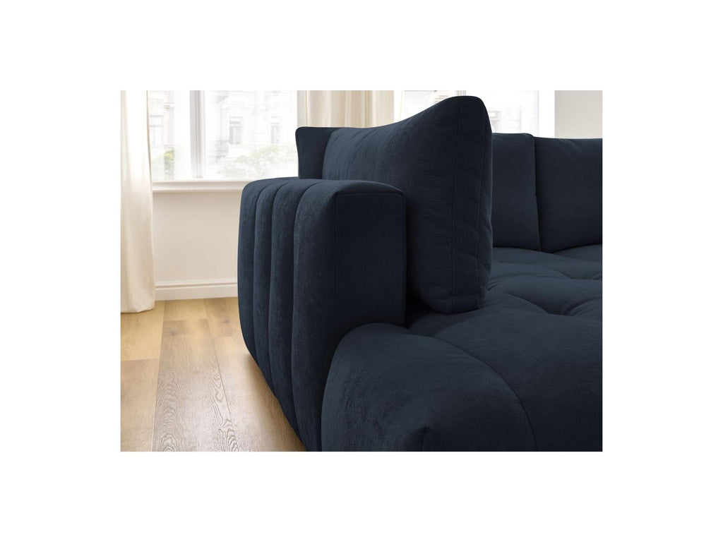 Fuji - Canapé D'Angle L Convertible - Tissu Lisse - Angle Gauche