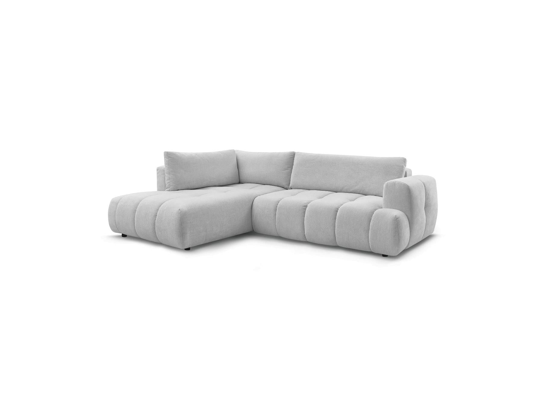 Fuji - Canapé D'Angle L Convertible - Tissu Lisse - Angle Gauche