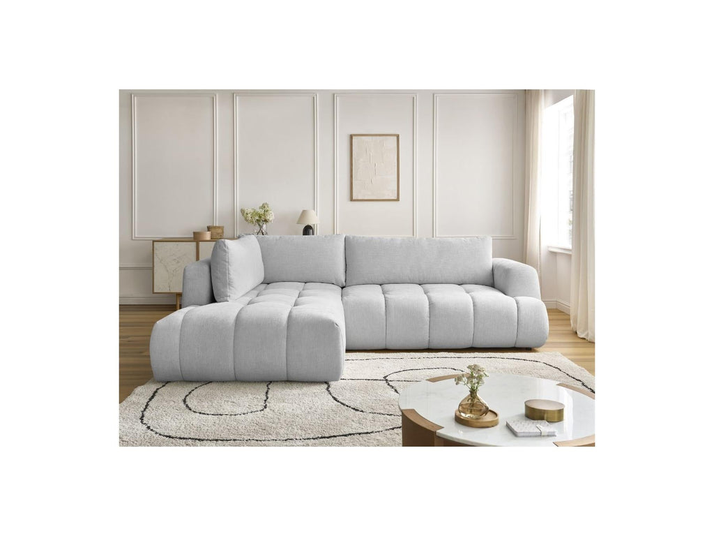 Fuji - Canapé D'Angle L Convertible - Tissu Lisse - Angle Gauche