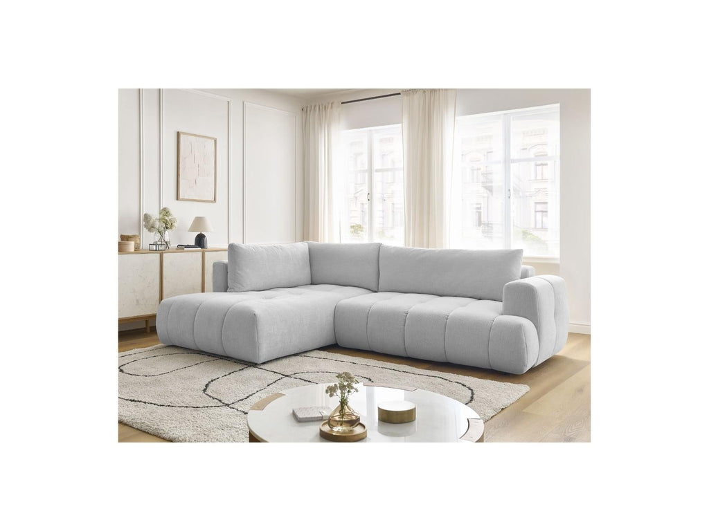 Fuji - Canapé D'Angle L Convertible - Tissu Lisse - Angle Gauche