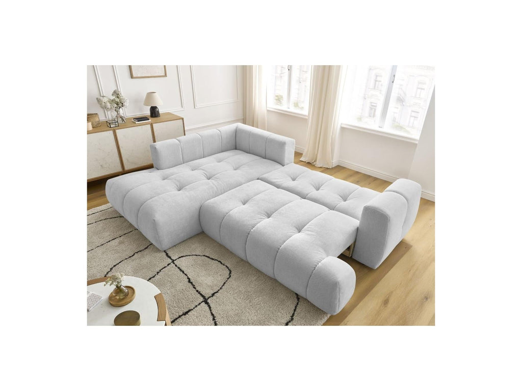 Fuji - Canapé D'Angle L Convertible - Tissu Lisse - Angle Gauche