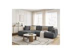 Fuji - Canapé D'Angle L Convertible - Tissu Lisse - Angle Gauche