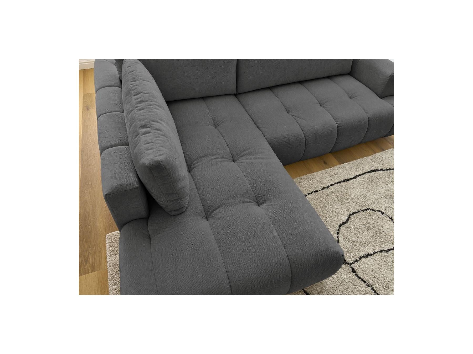 Fuji - Canapé D'Angle L Convertible - Tissu Lisse - Angle Gauche