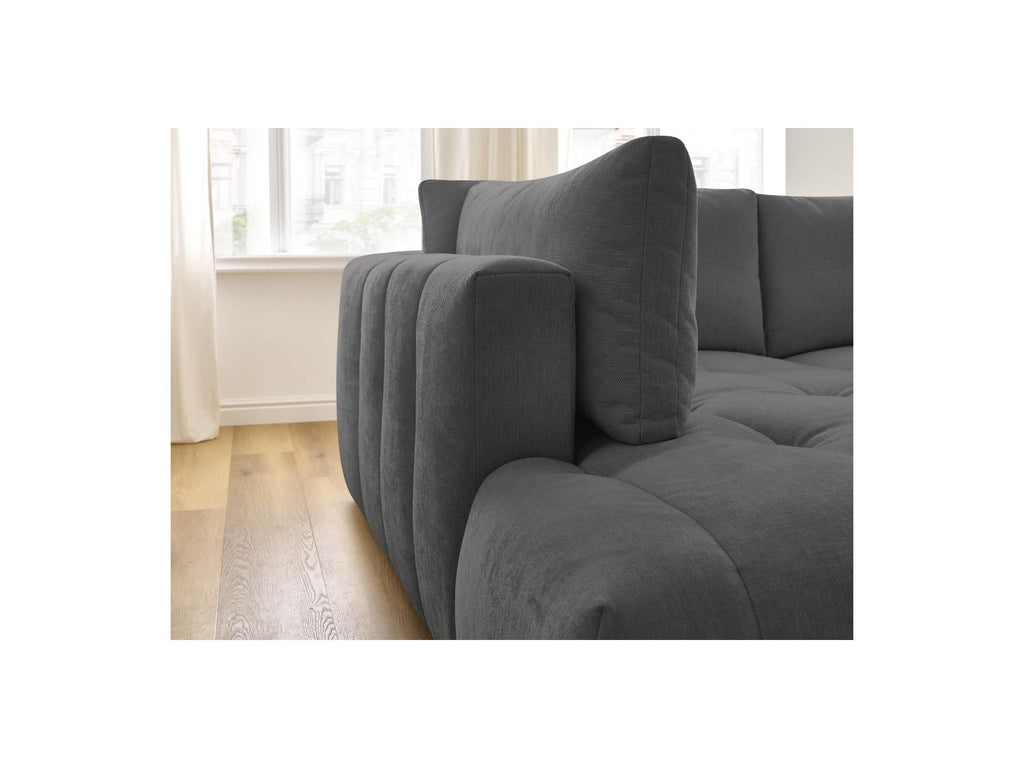 Fuji - Canapé D'Angle L Convertible - Tissu Lisse - Angle Gauche