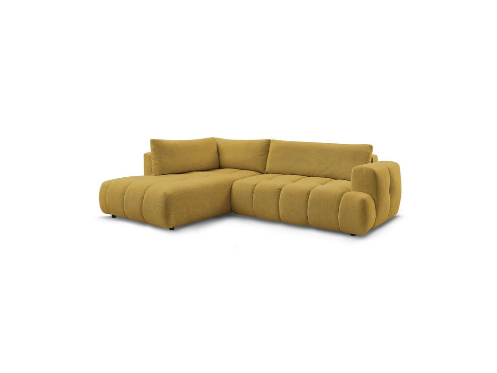 Fuji - Canapé D'Angle L Convertible - Tissu Lisse - Angle Gauche