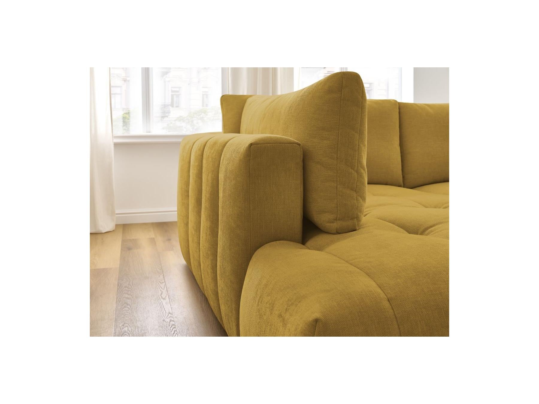Fuji - Canapé D'Angle L Convertible - Tissu Lisse - Angle Gauche