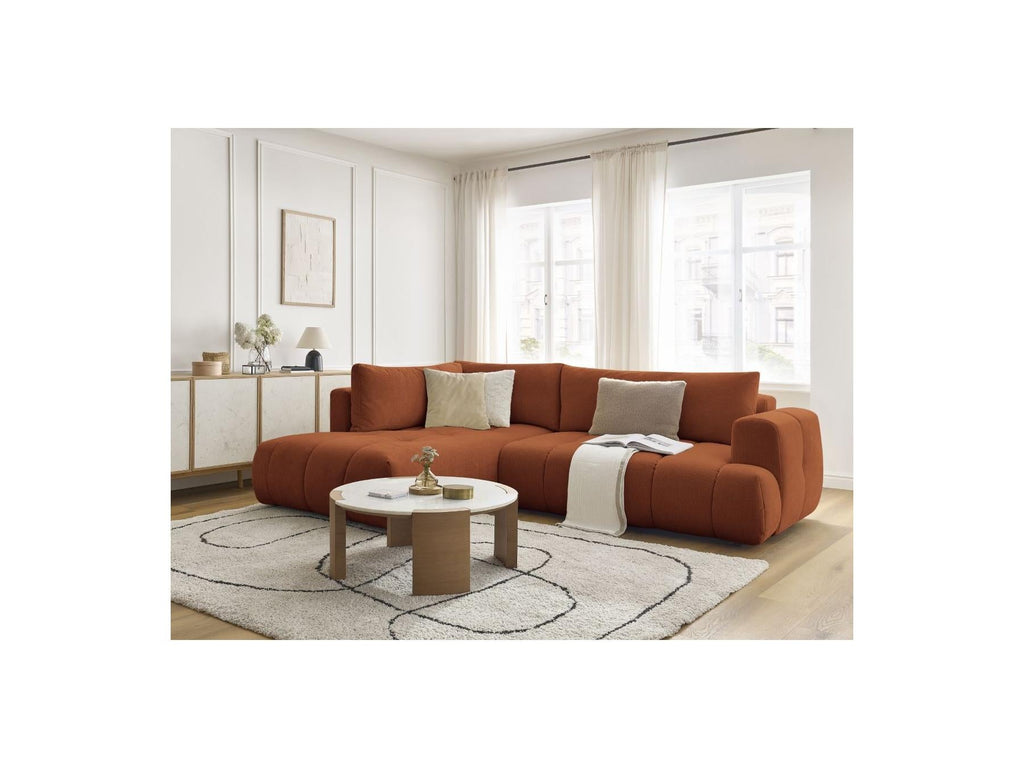 Fuji - Canapé D'Angle L Convertible - Tissu Lisse - Angle Gauche
