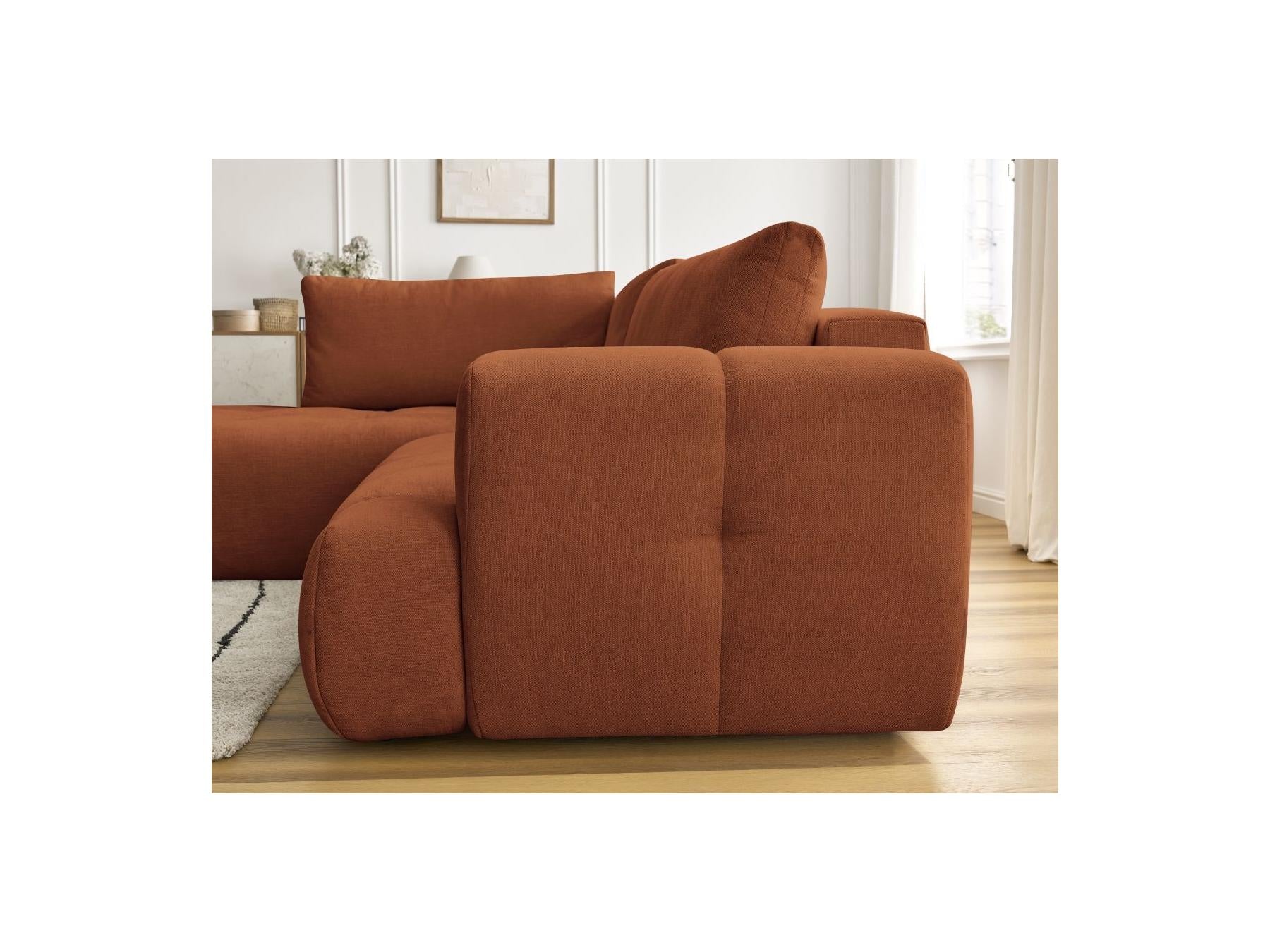 Fuji - Canapé D'Angle L Convertible - Tissu Lisse - Angle Gauche
