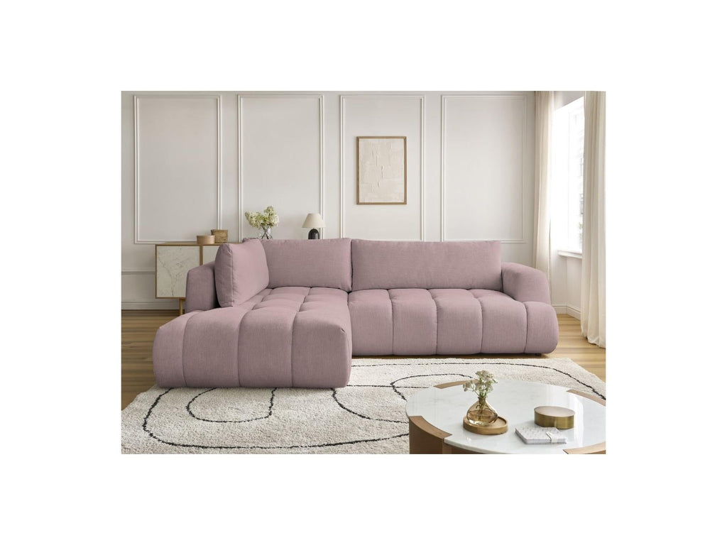 Fuji - Canapé D'Angle L Convertible - Tissu Lisse - Angle Gauche