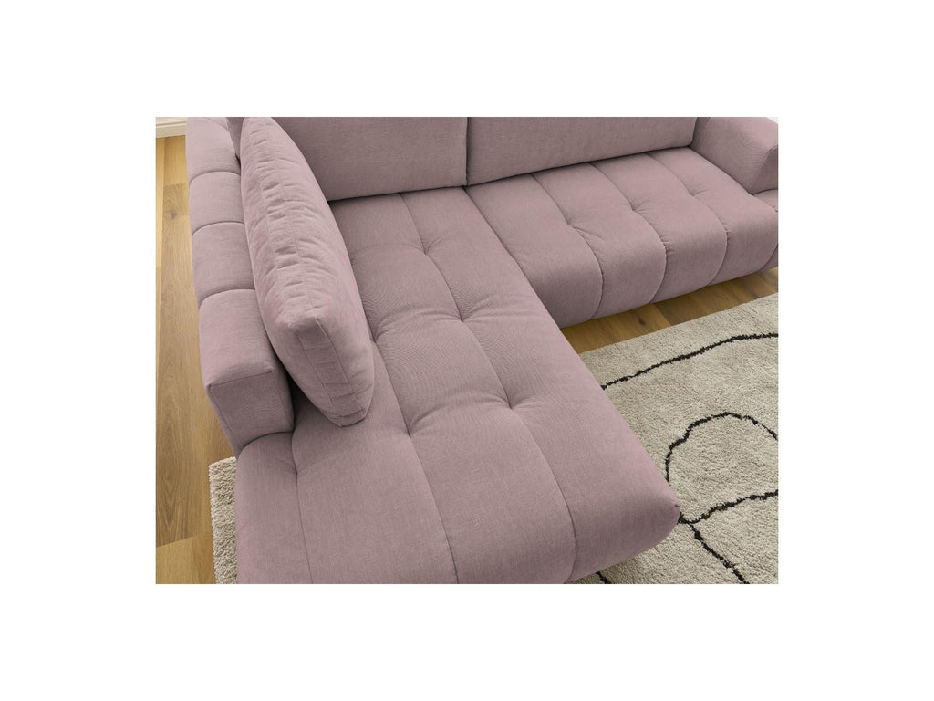 Fuji - Canapé D'Angle L Convertible - Tissu Lisse - Angle Gauche