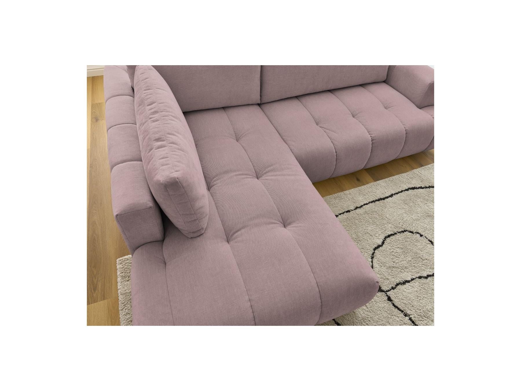 Fuji - Canapé D'Angle L Convertible - Tissu Lisse - Angle Gauche