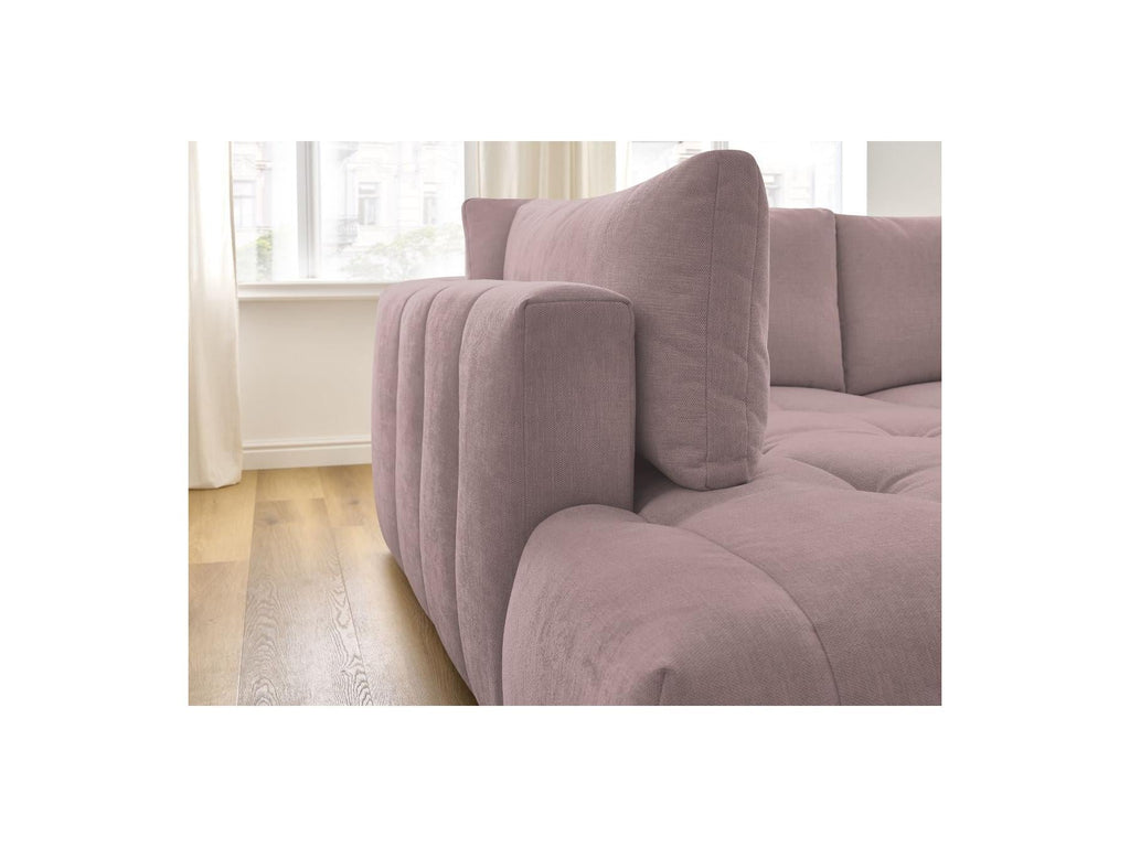 Fuji - Canapé D'Angle L Convertible - Tissu Lisse - Angle Gauche