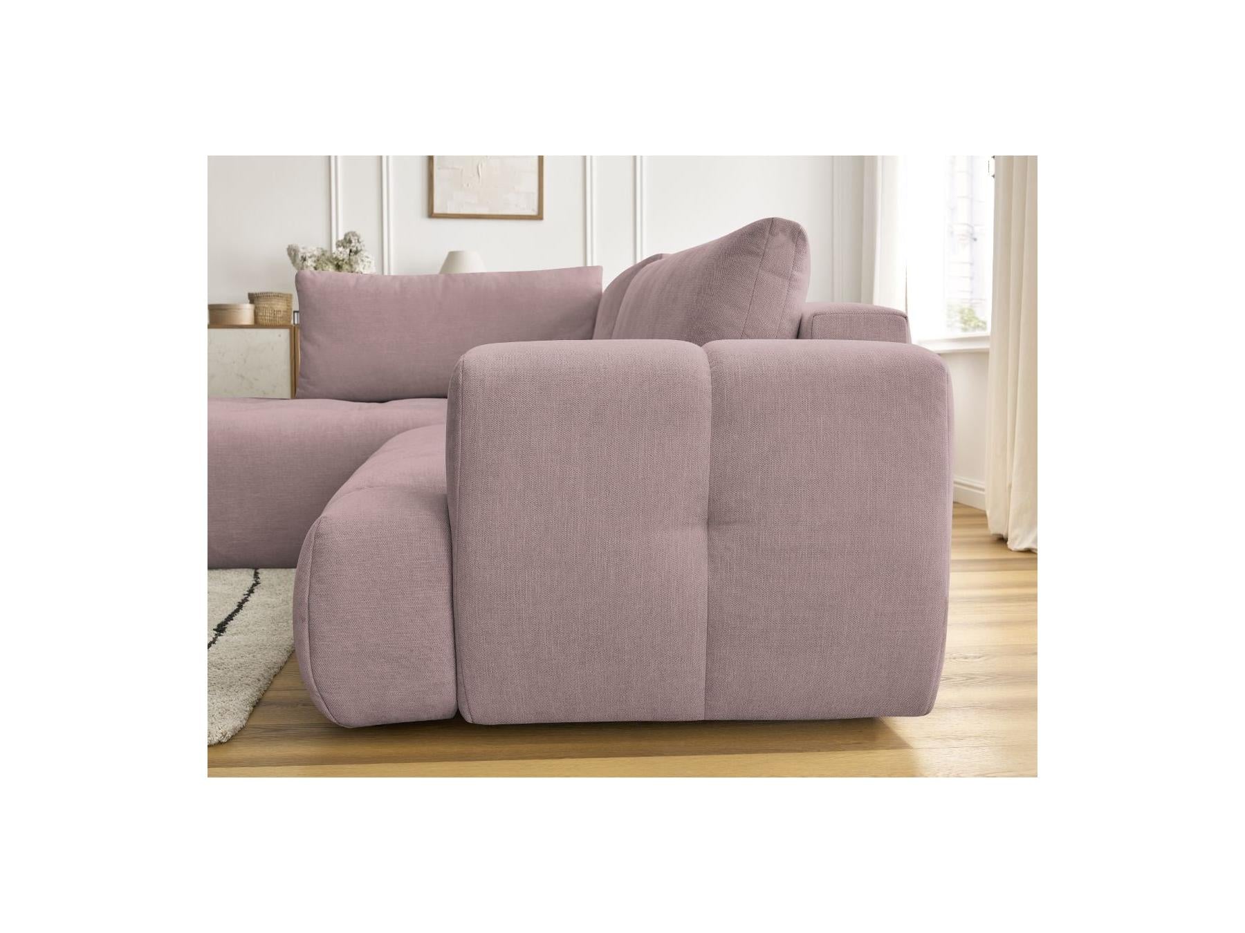Fuji - Canapé D'Angle L Convertible - Tissu Lisse - Angle Gauche