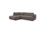 Fuji - Canapé D'Angle L Convertible - Tissu Lisse - Angle Gauche