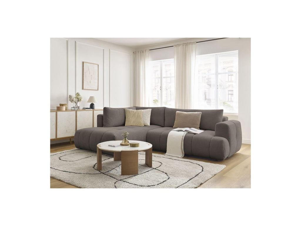 Fuji - Canapé D'Angle L Convertible - Tissu Lisse - Angle Gauche