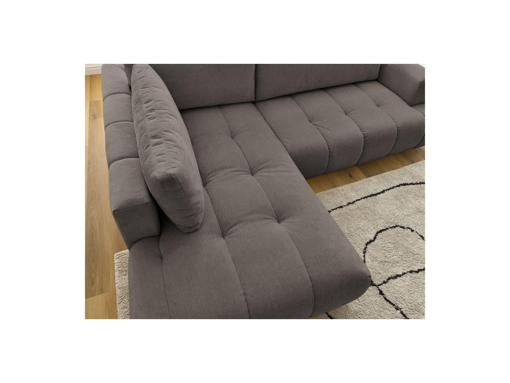 Fuji - Canapé D'Angle L Convertible - Tissu Lisse - Angle Gauche