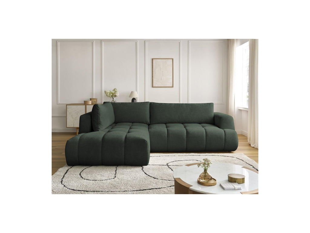 Fuji - Canapé D'Angle L Convertible - Tissu Lisse - Angle Gauche