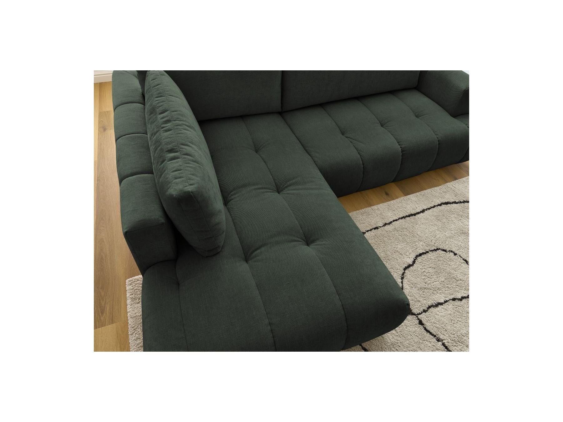 Fuji - Canapé D'Angle L Convertible - Tissu Lisse - Angle Gauche