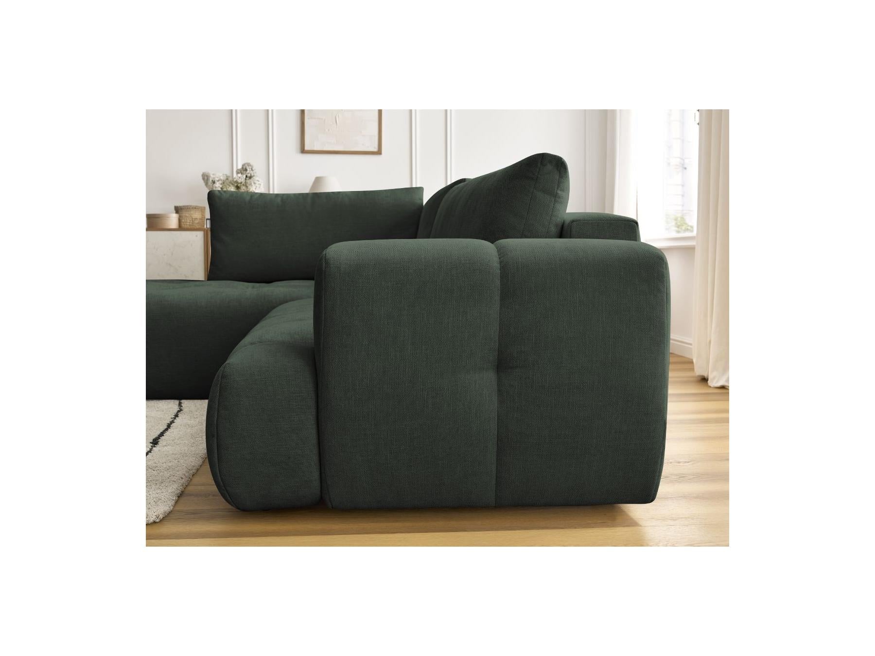 Fuji - Canapé D'Angle L Convertible - Tissu Lisse - Angle Gauche