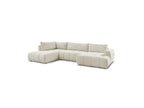 Fuji - Canapé Panoramique Convertible - Tissu Lisse - Angle Droit