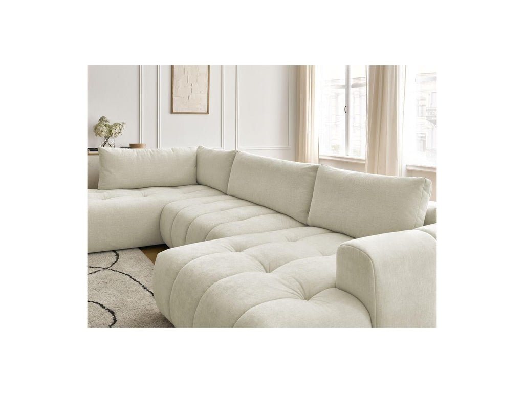 Fuji - Canapé Panoramique Convertible - Tissu Lisse - Angle Droit