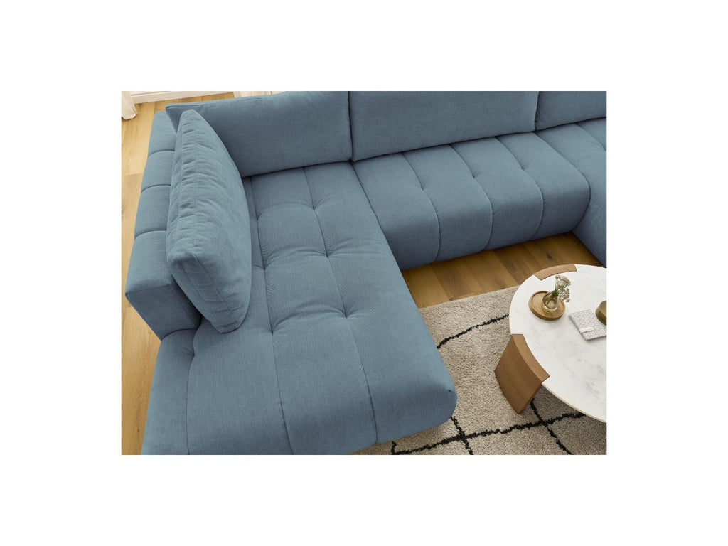 Fuji - Canapé Panoramique Convertible - Tissu Lisse - Angle Droit