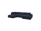 Fuji - Canapé Panoramique Convertible - Tissu Lisse - Angle Droit