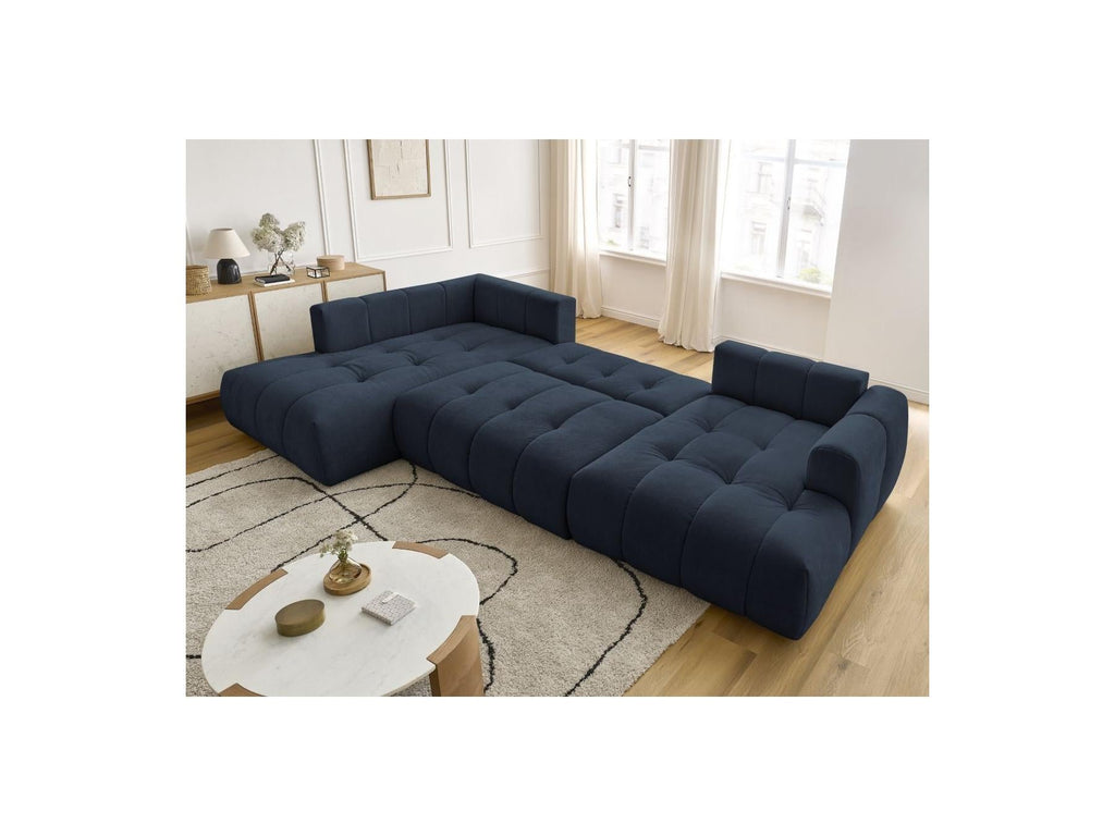 Fuji - Canapé Panoramique Convertible - Tissu Lisse - Angle Droit