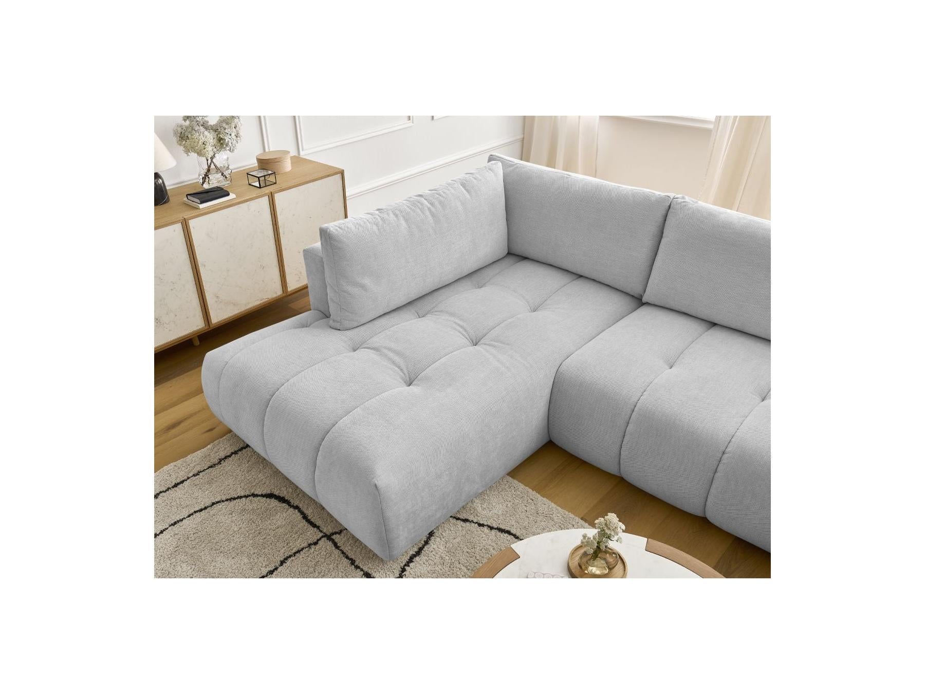 Fuji - Canapé Panoramique Convertible - Tissu Lisse - Angle Droit