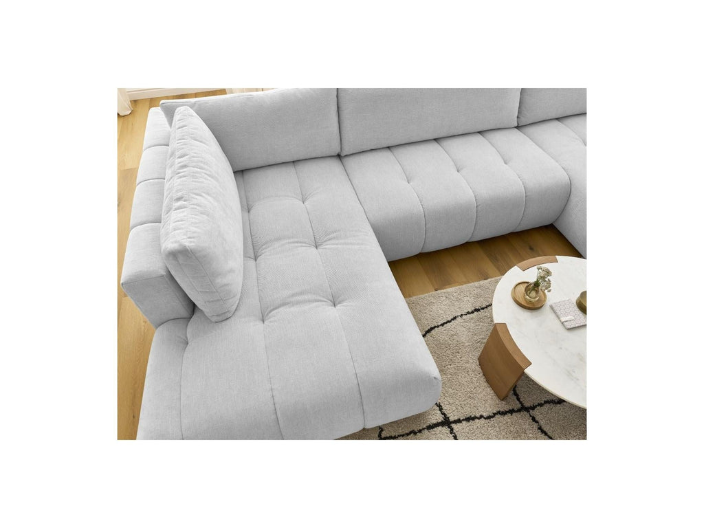 Fuji - Canapé Panoramique Convertible - Tissu Lisse - Angle Droit
