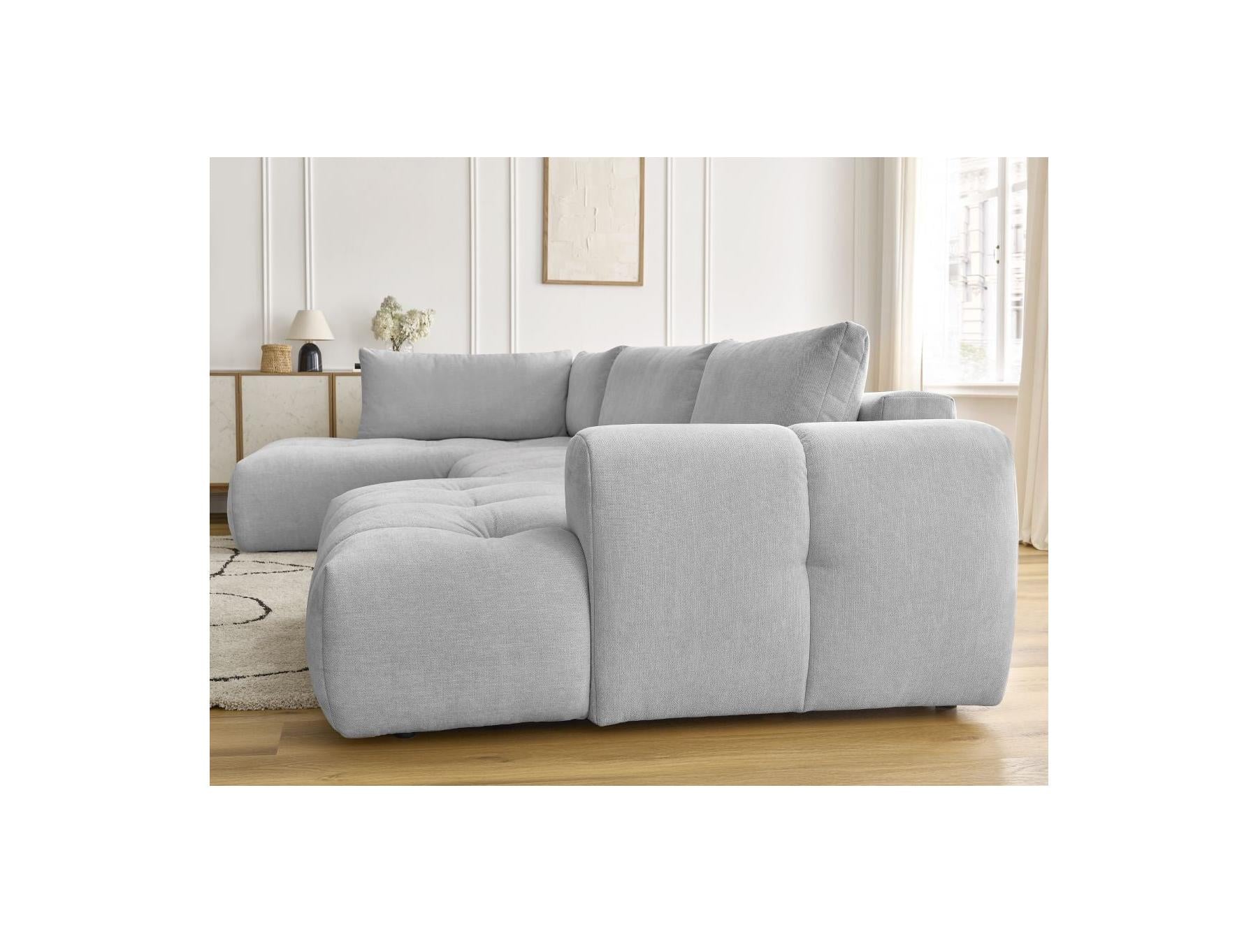 Fuji - Canapé Panoramique Convertible - Tissu Lisse - Angle Droit