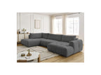 Fuji - Canapé Panoramique Convertible - Tissu Lisse - Angle Droit
