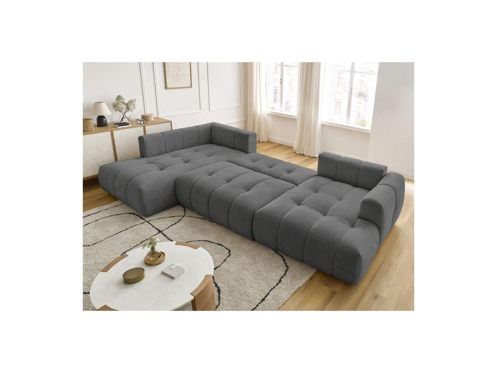 Fuji - Canapé Panoramique Convertible - Tissu Lisse - Angle Droit