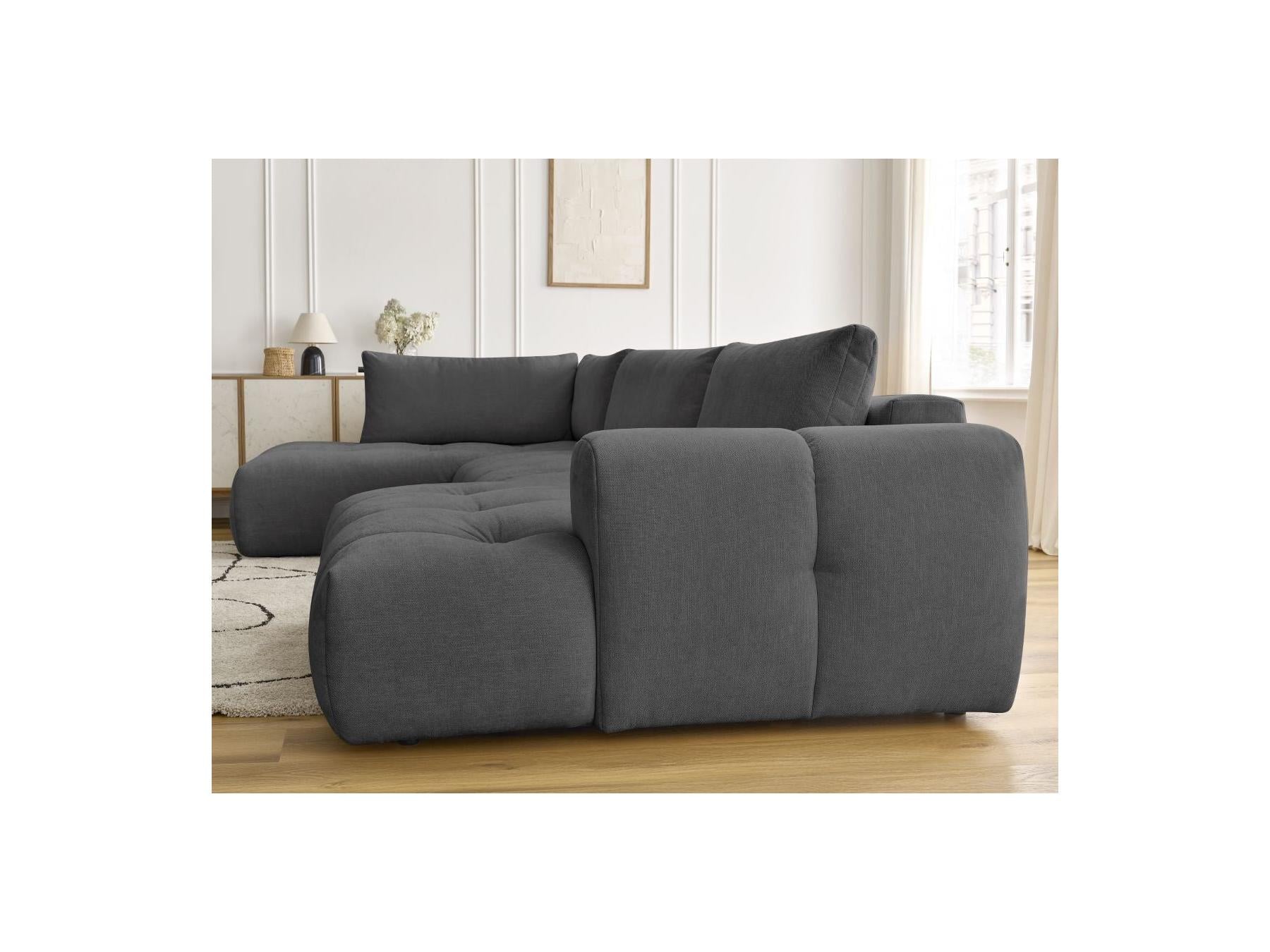 Fuji - Canapé Panoramique Convertible - Tissu Lisse - Angle Droit