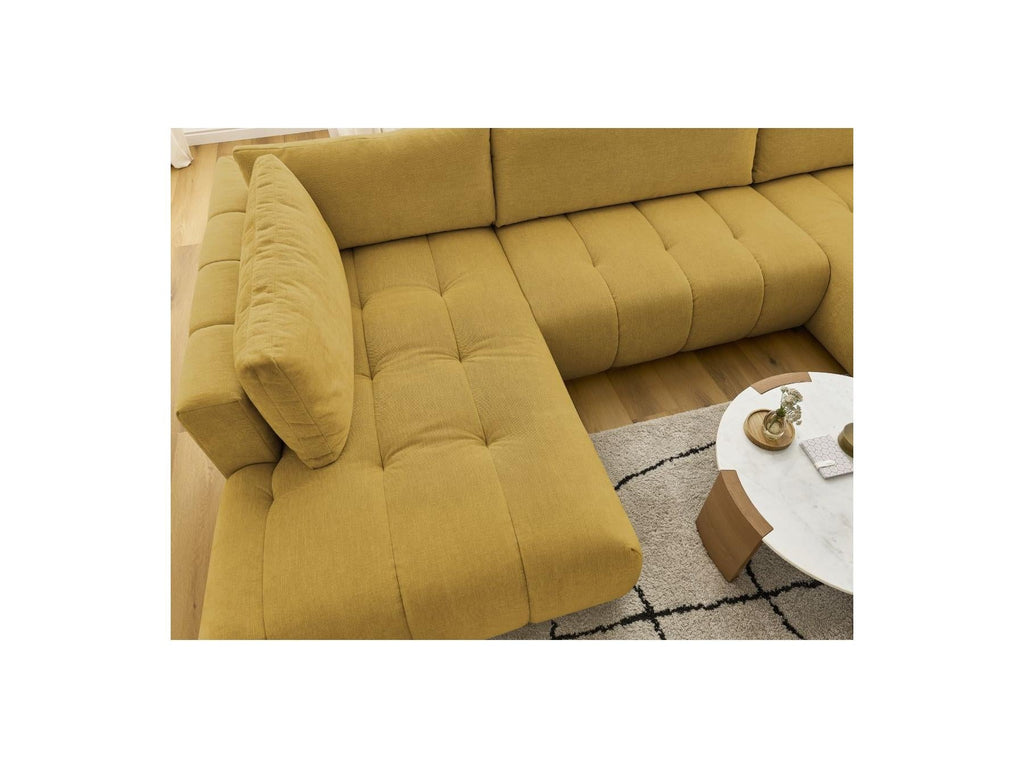 Fuji - Canapé Panoramique Convertible - Tissu Lisse - Angle Droit