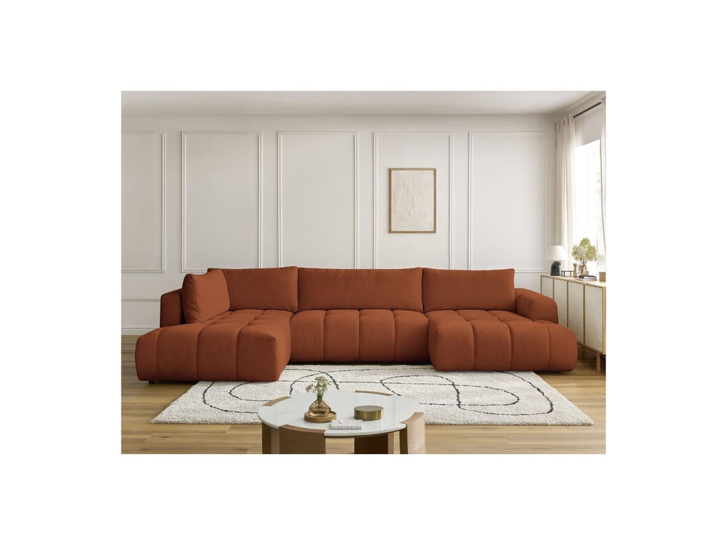 Fuji - Canapé Panoramique Convertible - Tissu Lisse - Angle Droit