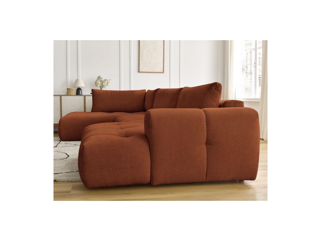 Fuji - Canapé Panoramique Convertible - Tissu Lisse - Angle Droit