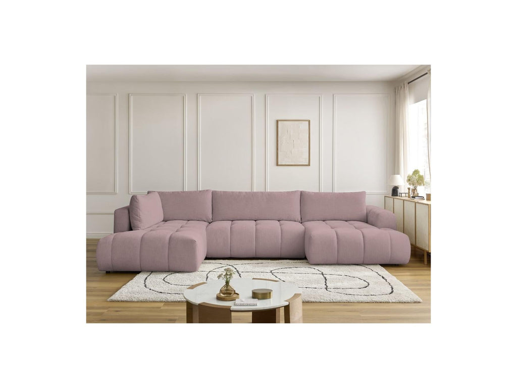 Fuji - Canapé Panoramique Convertible - Tissu Lisse - Angle Droit
