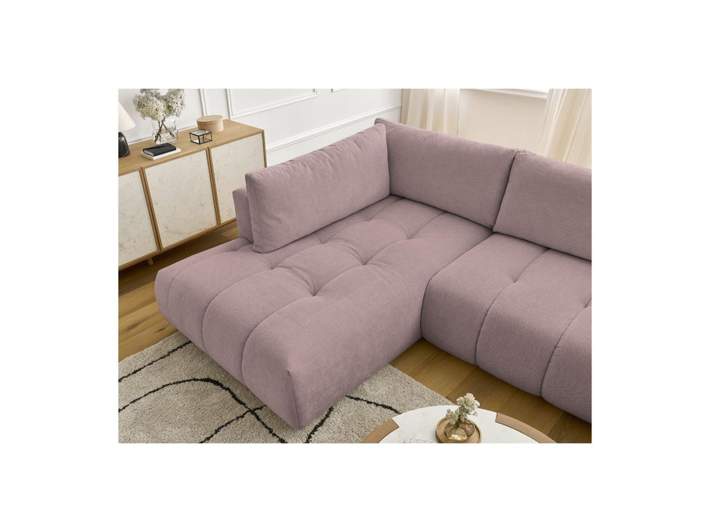 Fuji - Canapé Panoramique Convertible - Tissu Lisse - Angle Droit