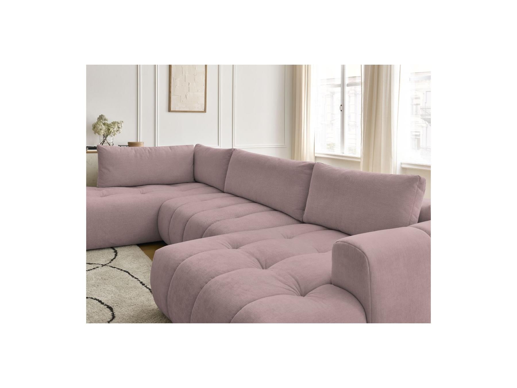 Fuji - Canapé Panoramique Convertible - Tissu Lisse - Angle Droit