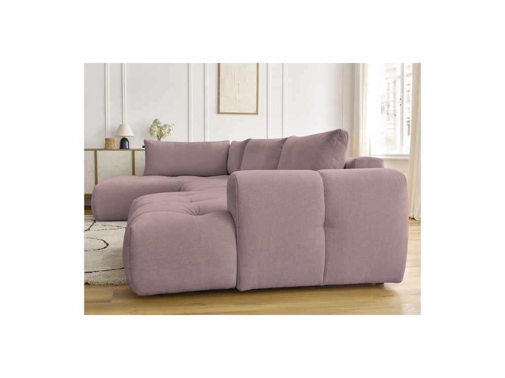 Fuji - Canapé Panoramique Convertible - Tissu Lisse - Angle Droit