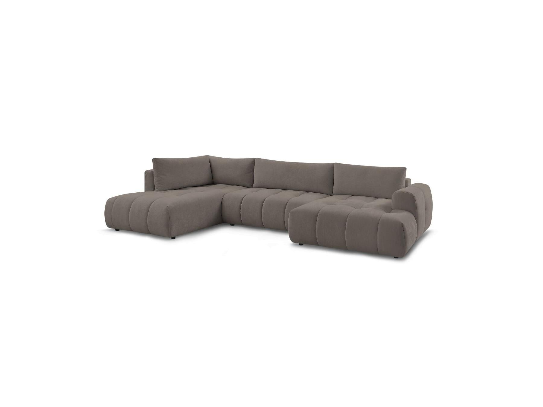 Fuji - Canapé Panoramique Convertible - Tissu Lisse - Angle Droit