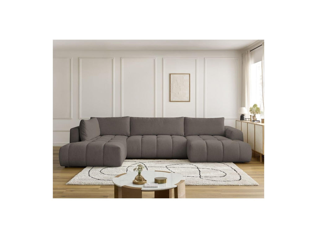 Fuji - Canapé Panoramique Convertible - Tissu Lisse - Angle Droit